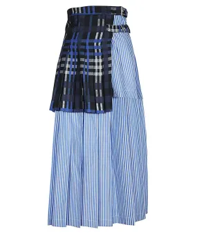 Layered Asymmetric Midi Skirt