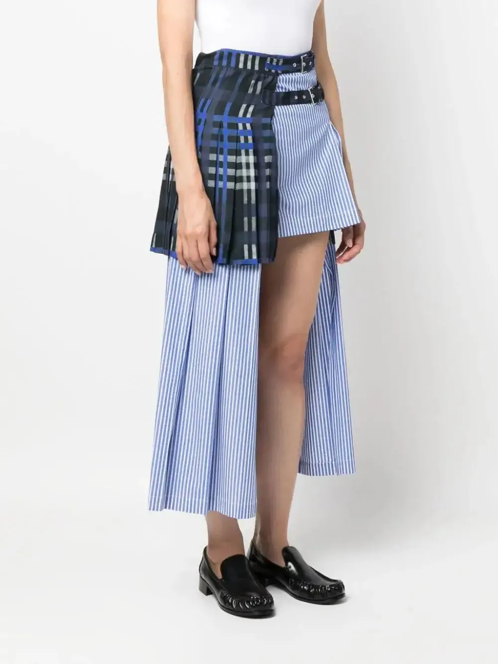 Layered Asymmetric Midi Skirt