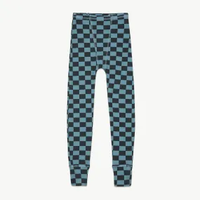 Legging Rib Stone Blue Check