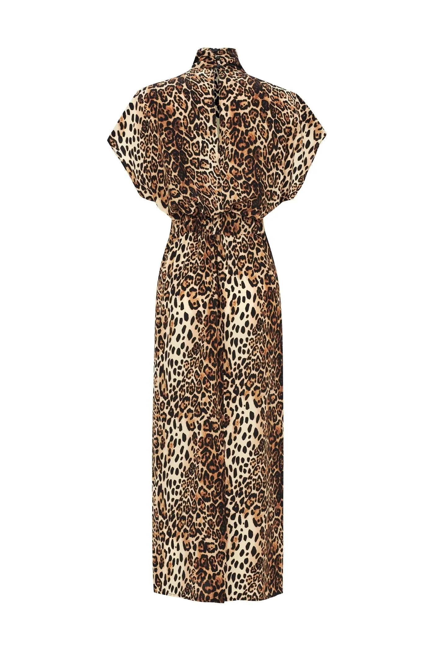 Leopard Print Sleeveless Maxi Dress