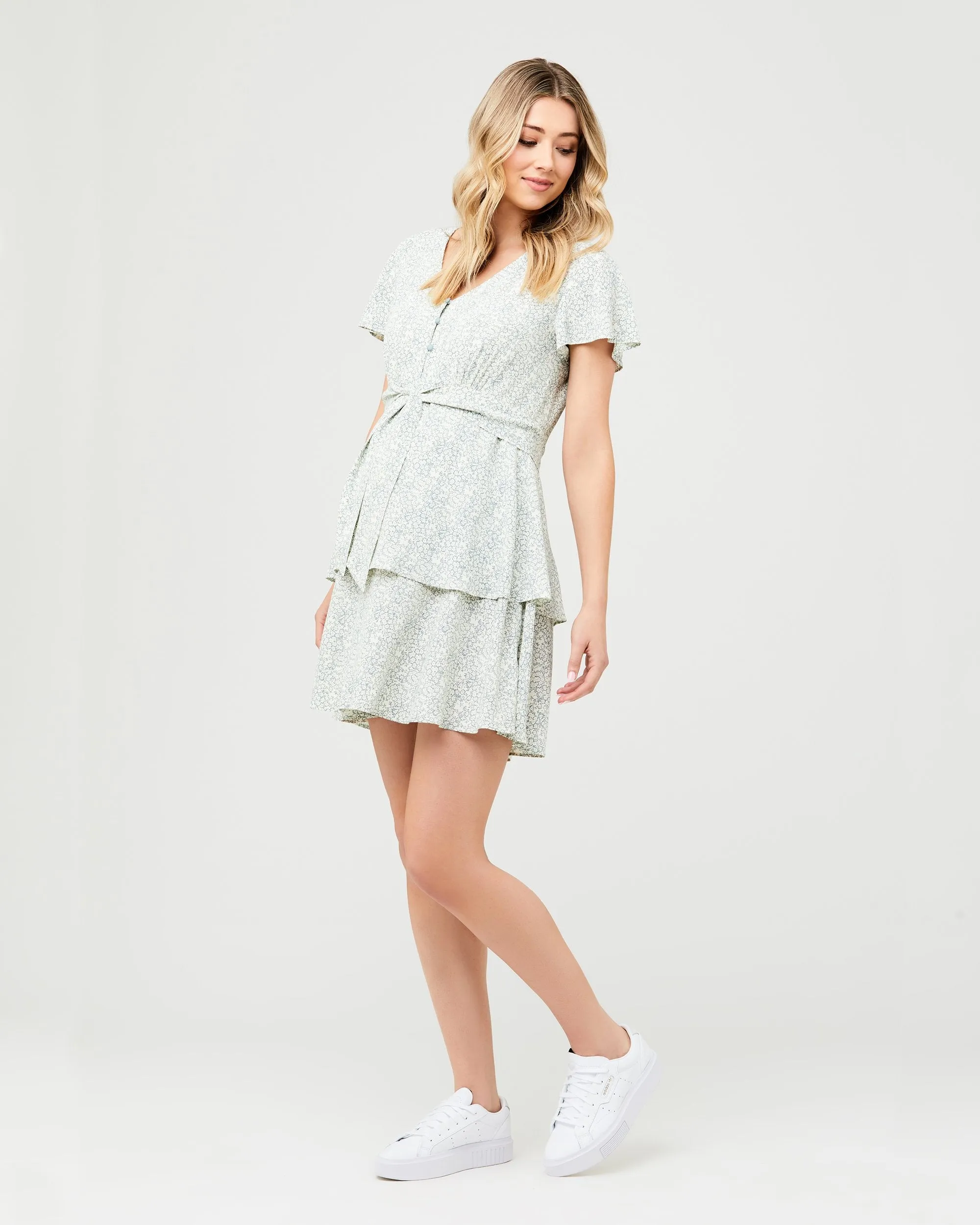 Lulu Layered Dress Mint / White