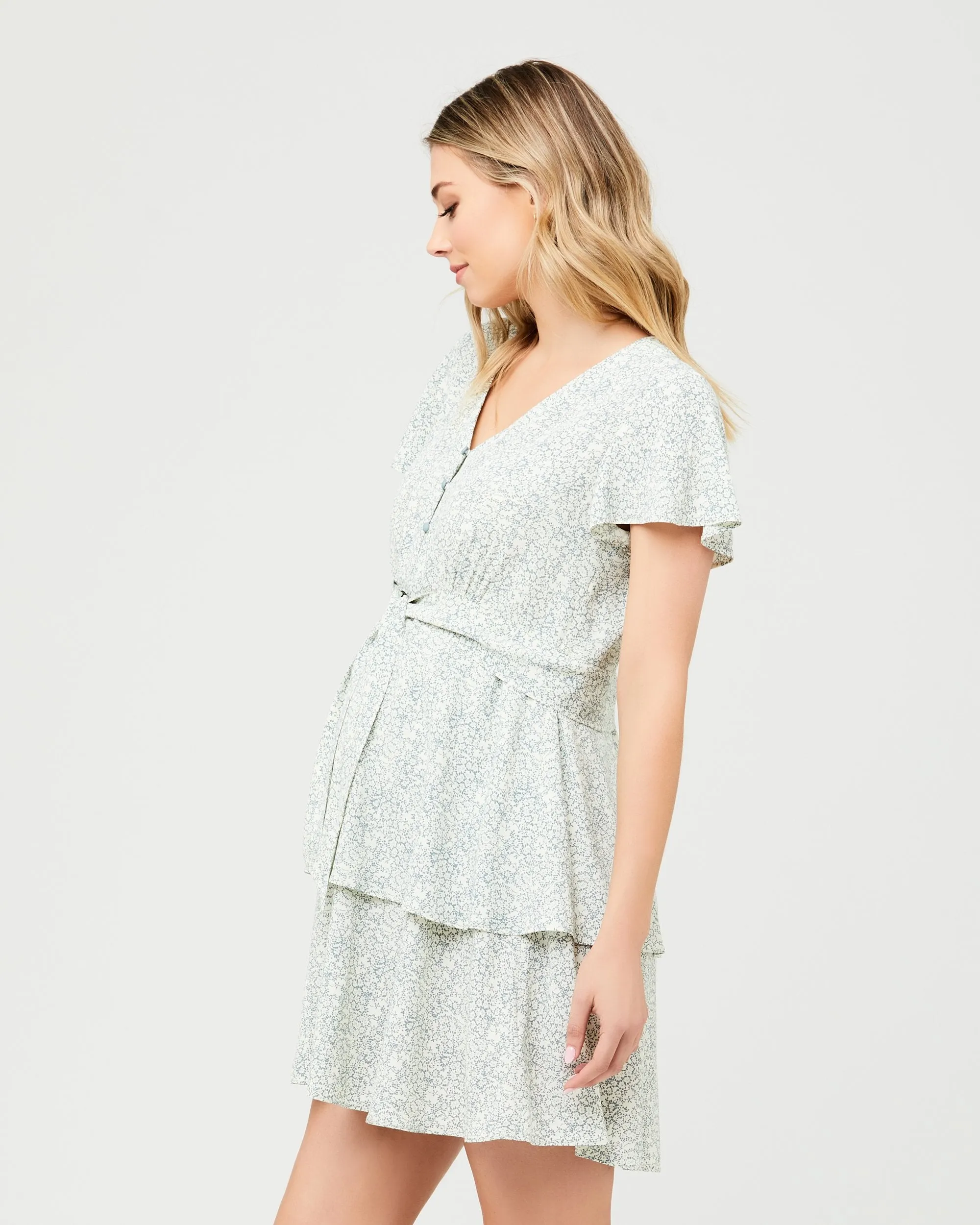 Lulu Layered Dress Mint / White