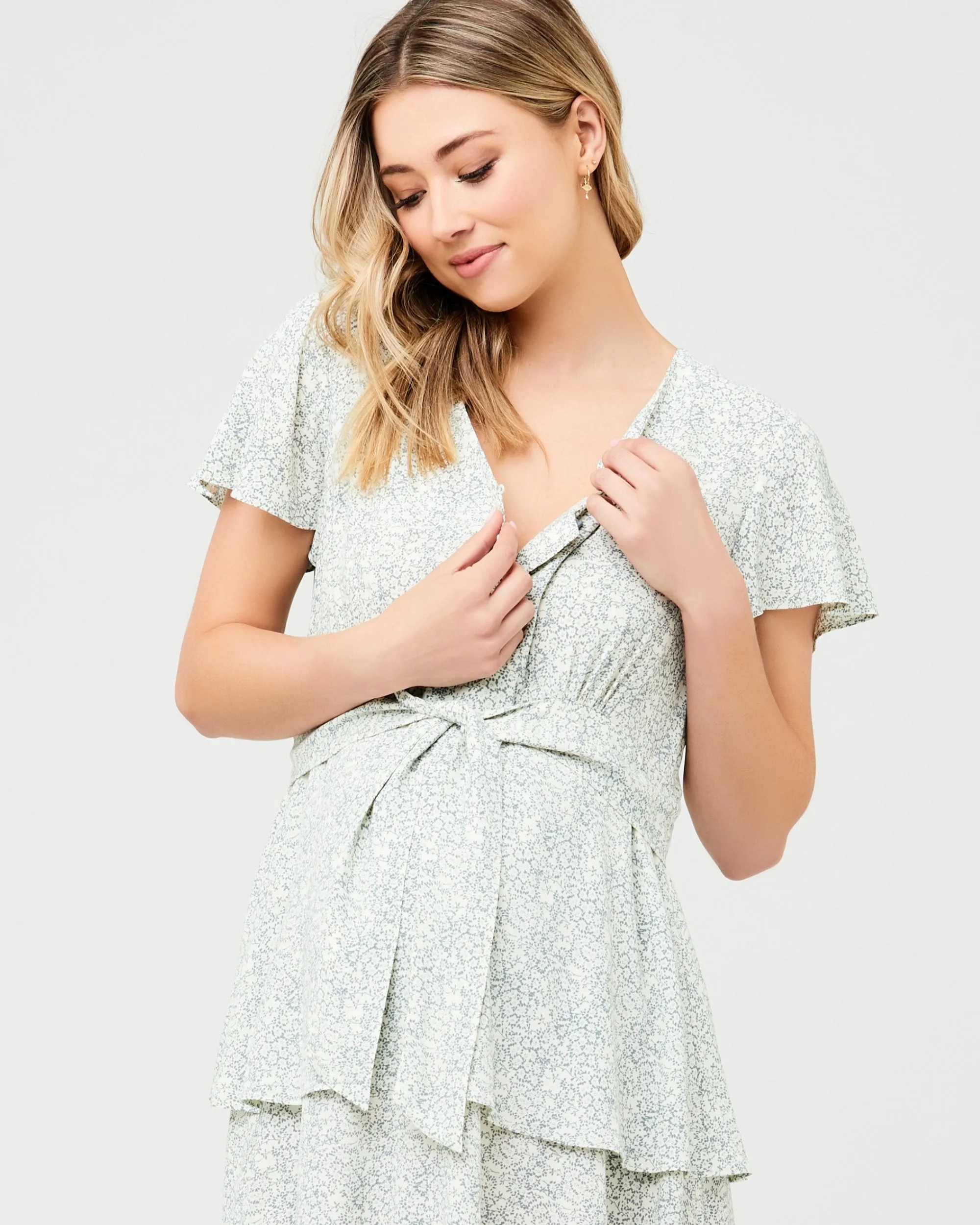 Lulu Layered Dress Mint / White