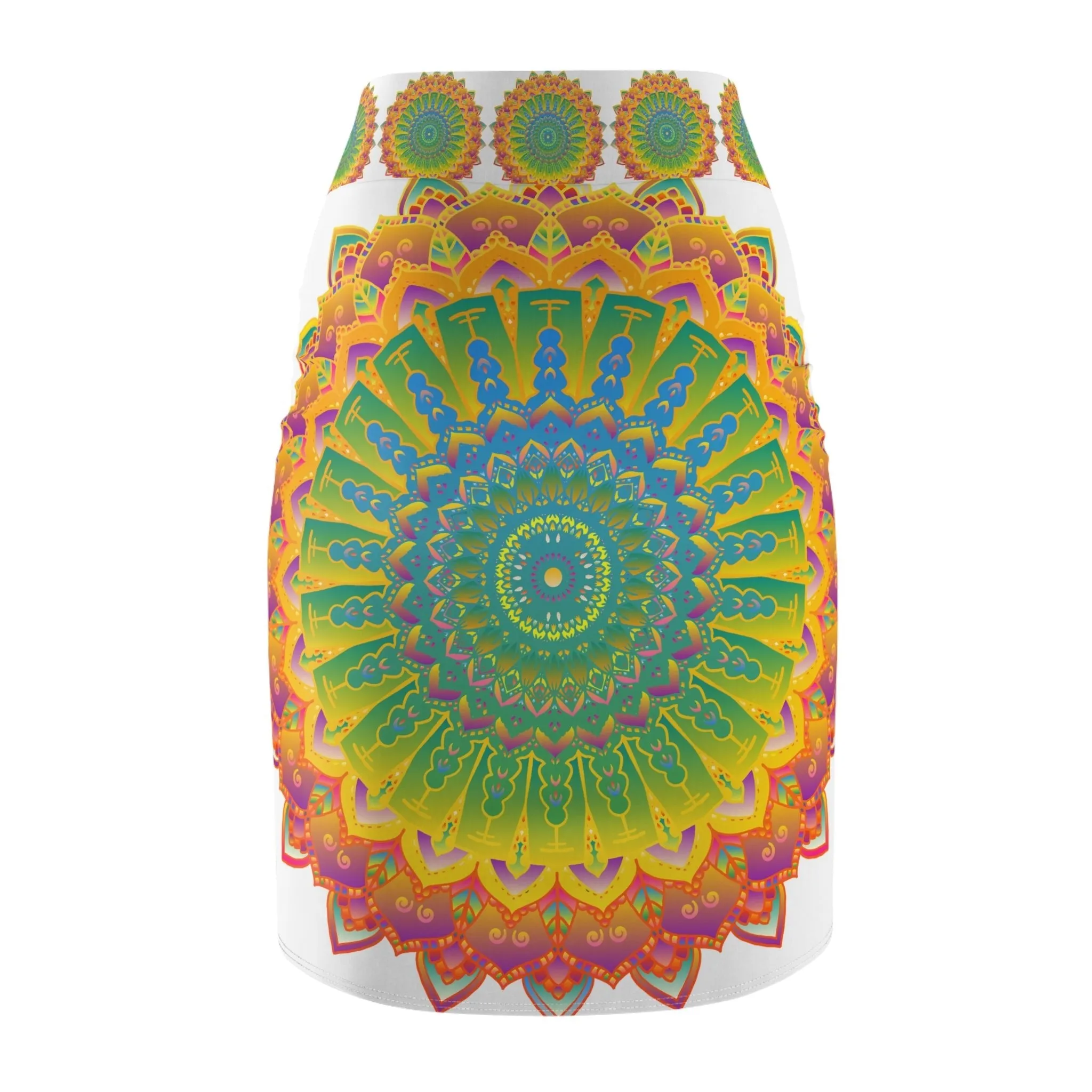 Mandala Pencil Skirt - Bohemian Chic