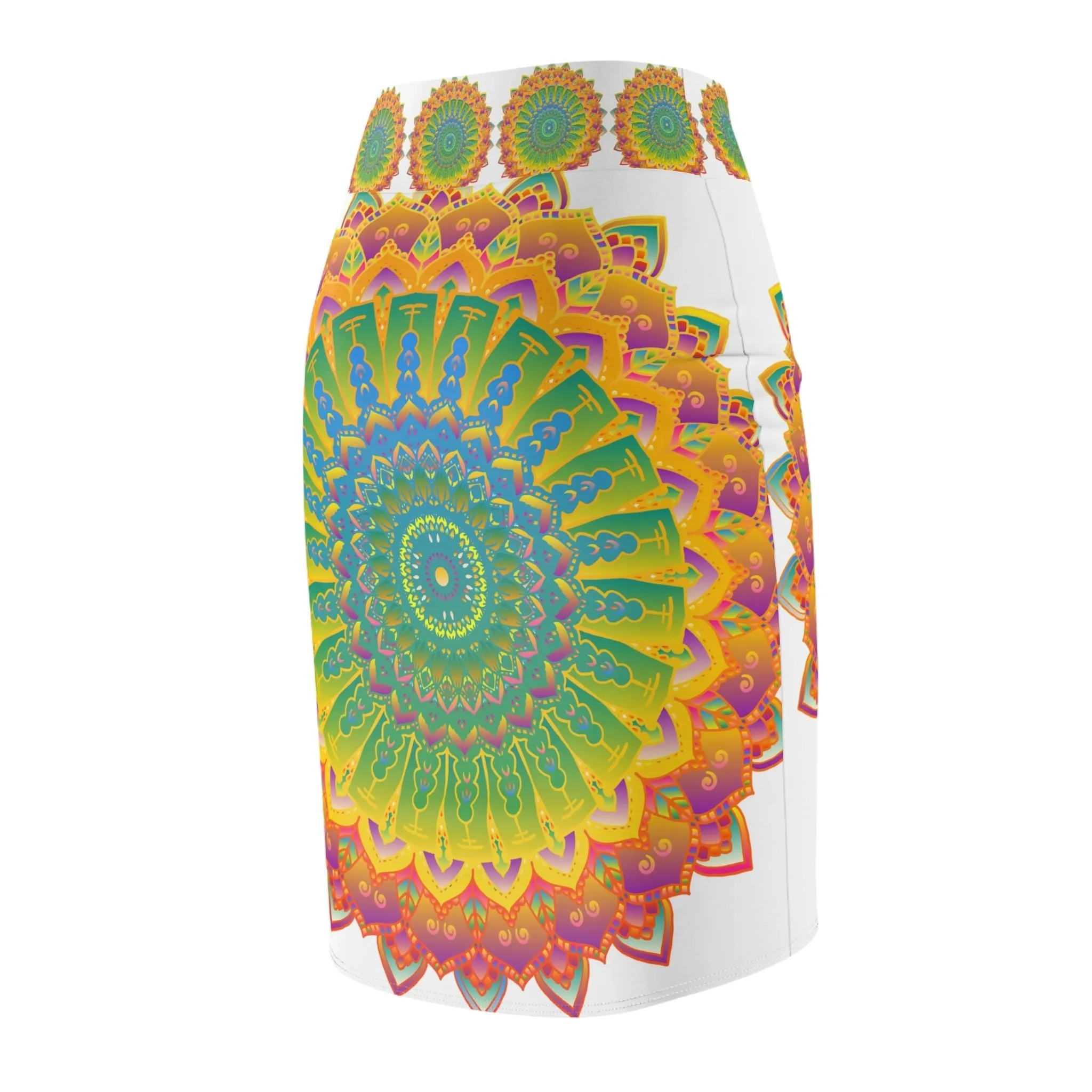 Mandala Pencil Skirt - Bohemian Chic