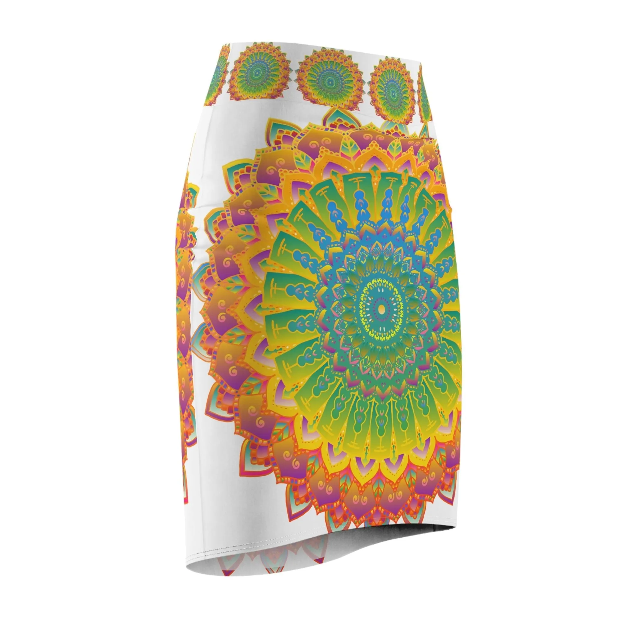 Mandala Pencil Skirt - Bohemian Chic