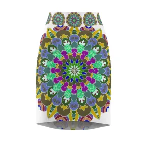 Mandala Pencil Skirt - Purple & Azure