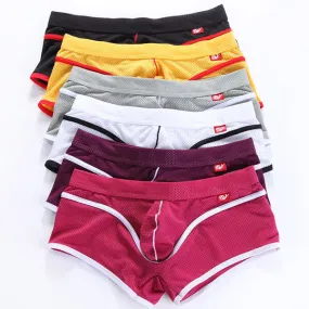 Men's Sexy Mesh Breathable Quick-Dry Soft Boxer Underwear