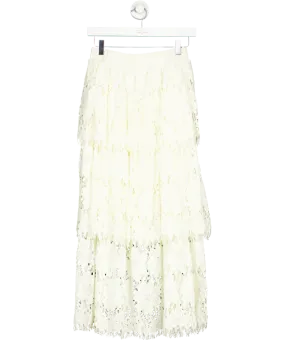 Next Cream Layered Lace Skirt UK 8