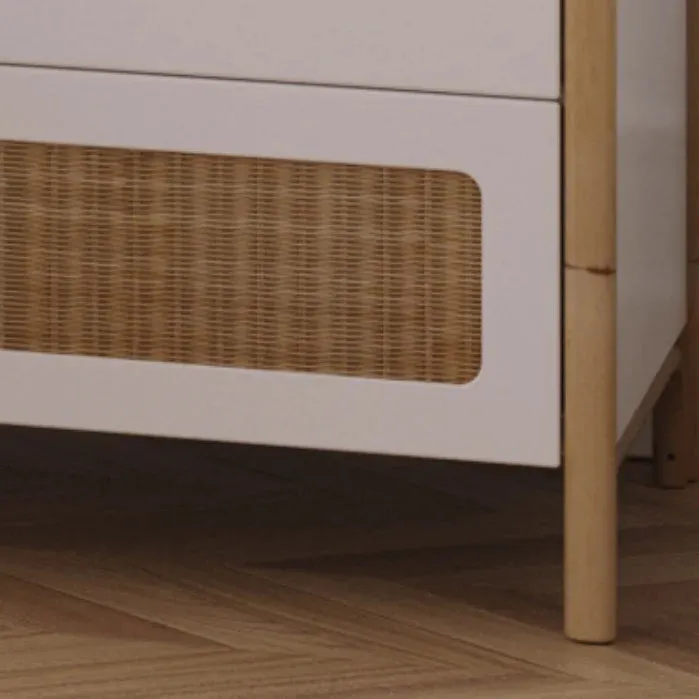 Oceania Wardrobe - Neige & Rattan