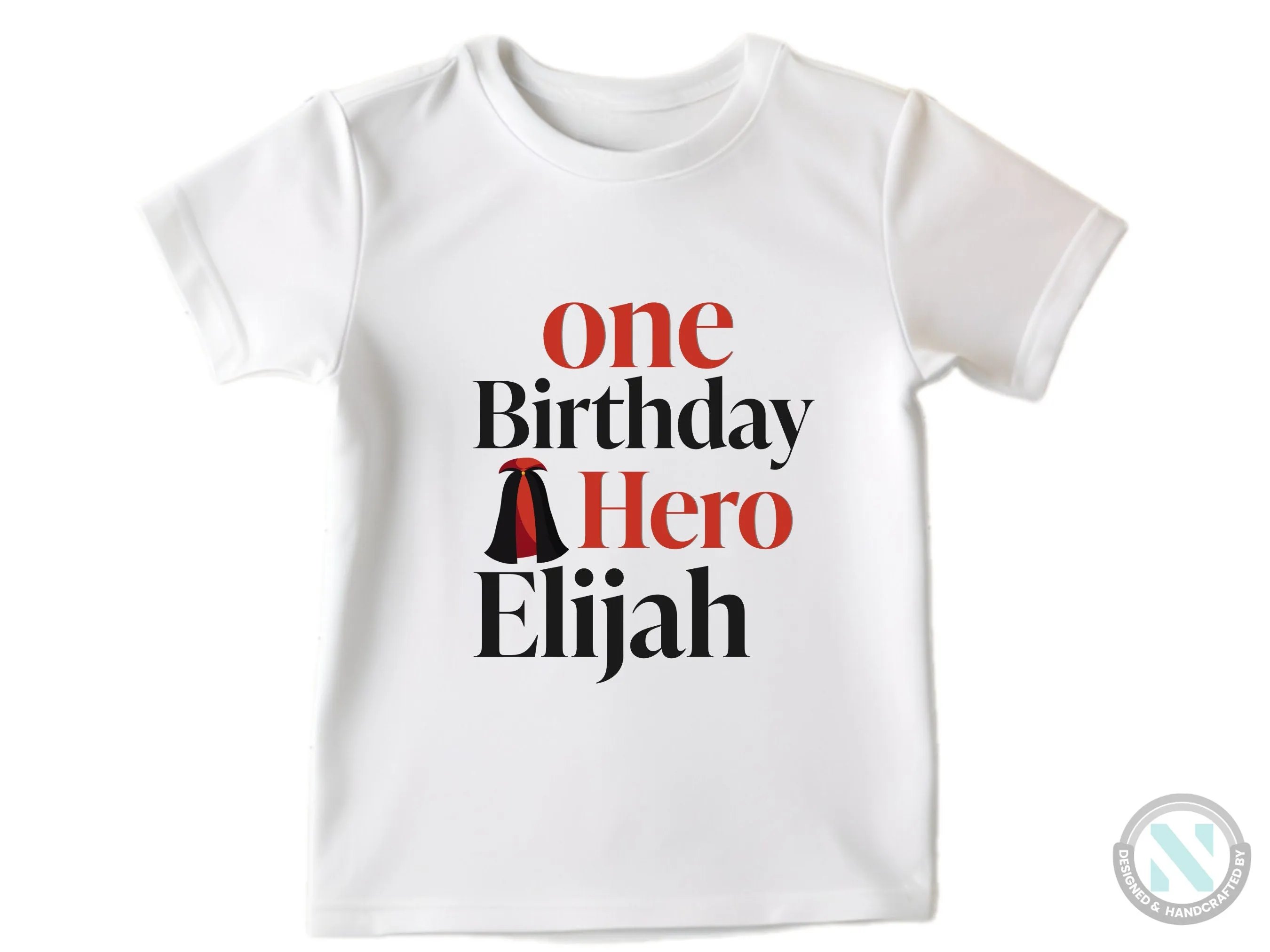 One Birthday Hero Custom Baby Grow Gift for Boys, Personalized Birthday Boy Name Bodysuit