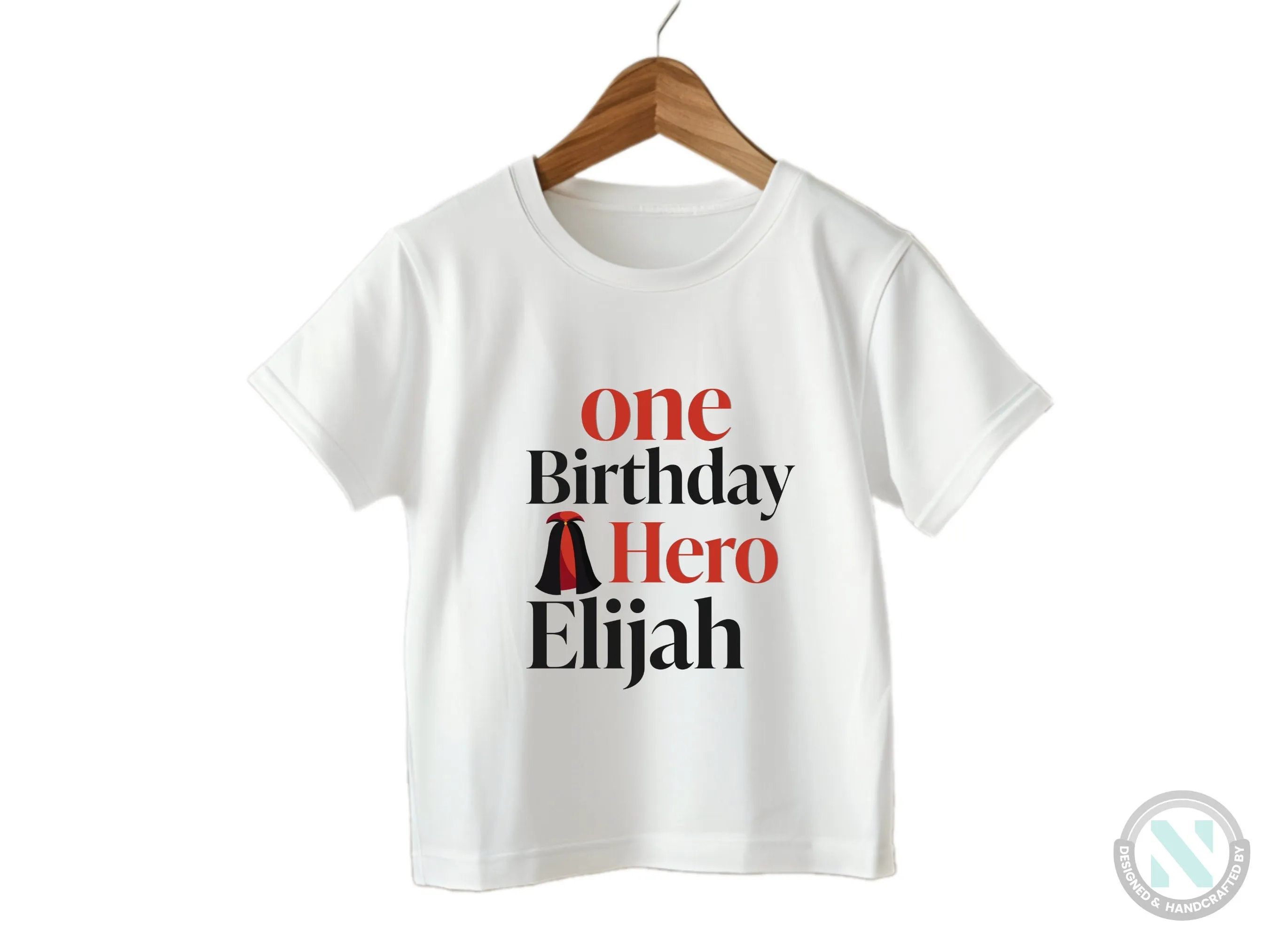 One Birthday Hero Custom Baby Grow Gift for Boys, Personalized Birthday Boy Name Bodysuit
