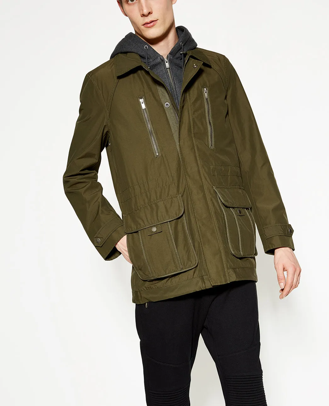 Parka kaki gilet intérieur