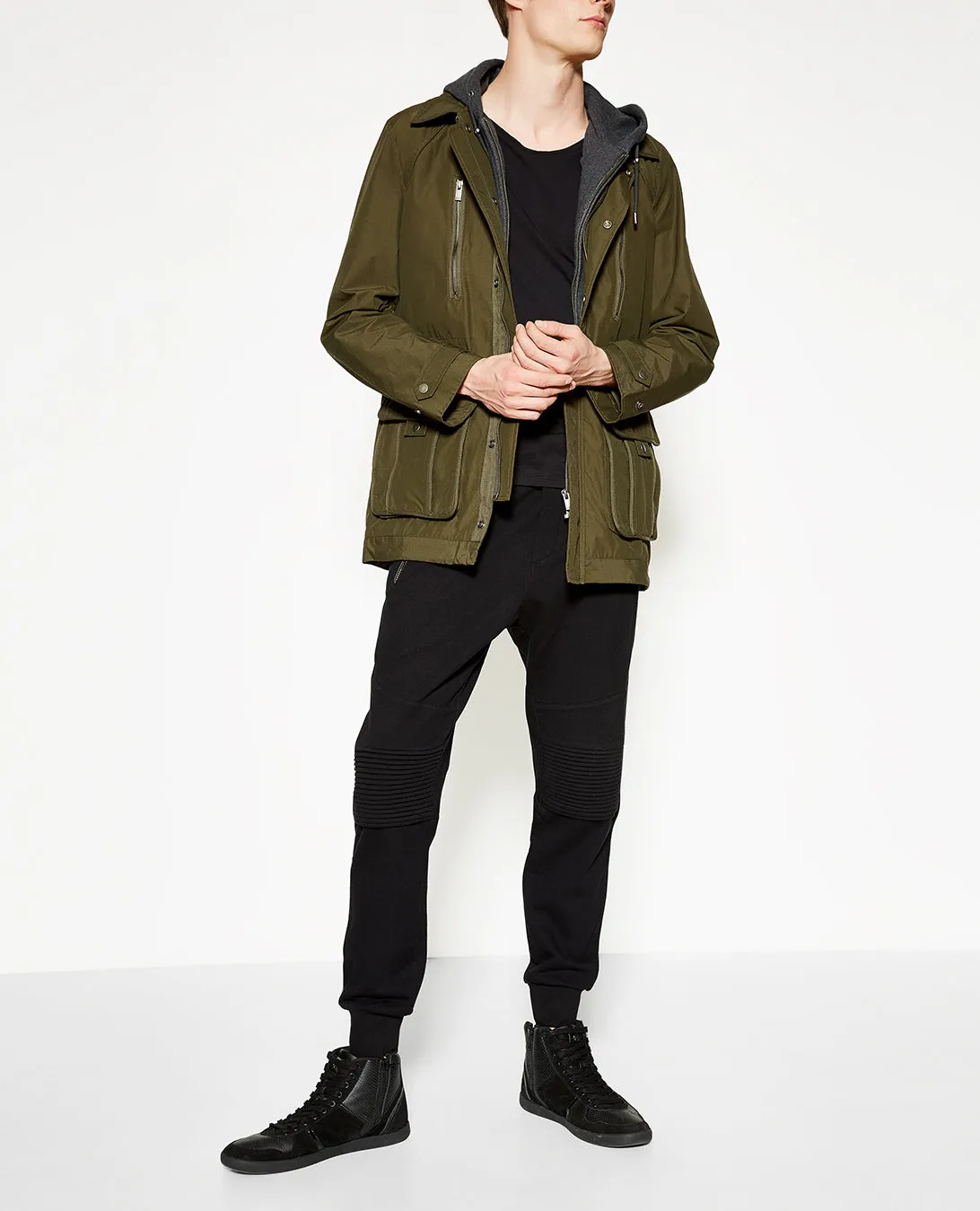 Parka kaki gilet intérieur