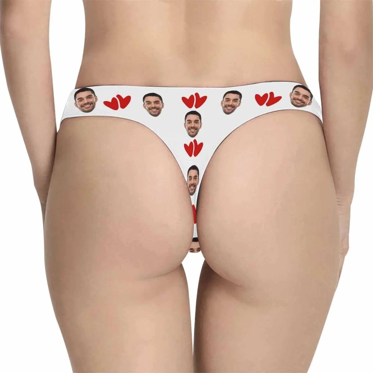 Personalized Face Underwear for Her Custom I‘m Nuts About You Lingerie Women's Classic Thong Valentine's Gift
