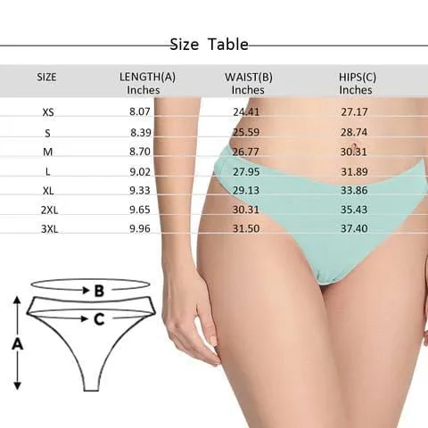 Personalized Face Underwear for Her Custom I‘m Nuts About You Lingerie Women's Classic Thong Valentine's Gift