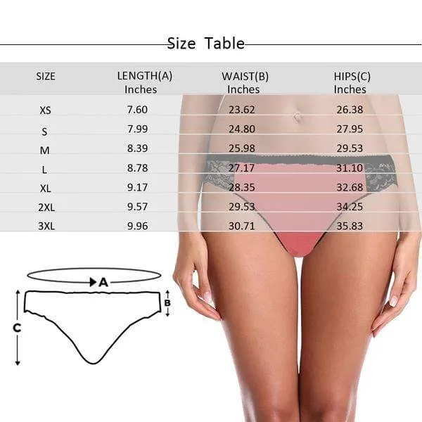 Personalized Lace Panties Custom Face Finished Underwear Women's Lace Panty Honeymoon Gift