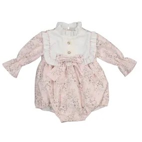 Pink Floral Print Romper