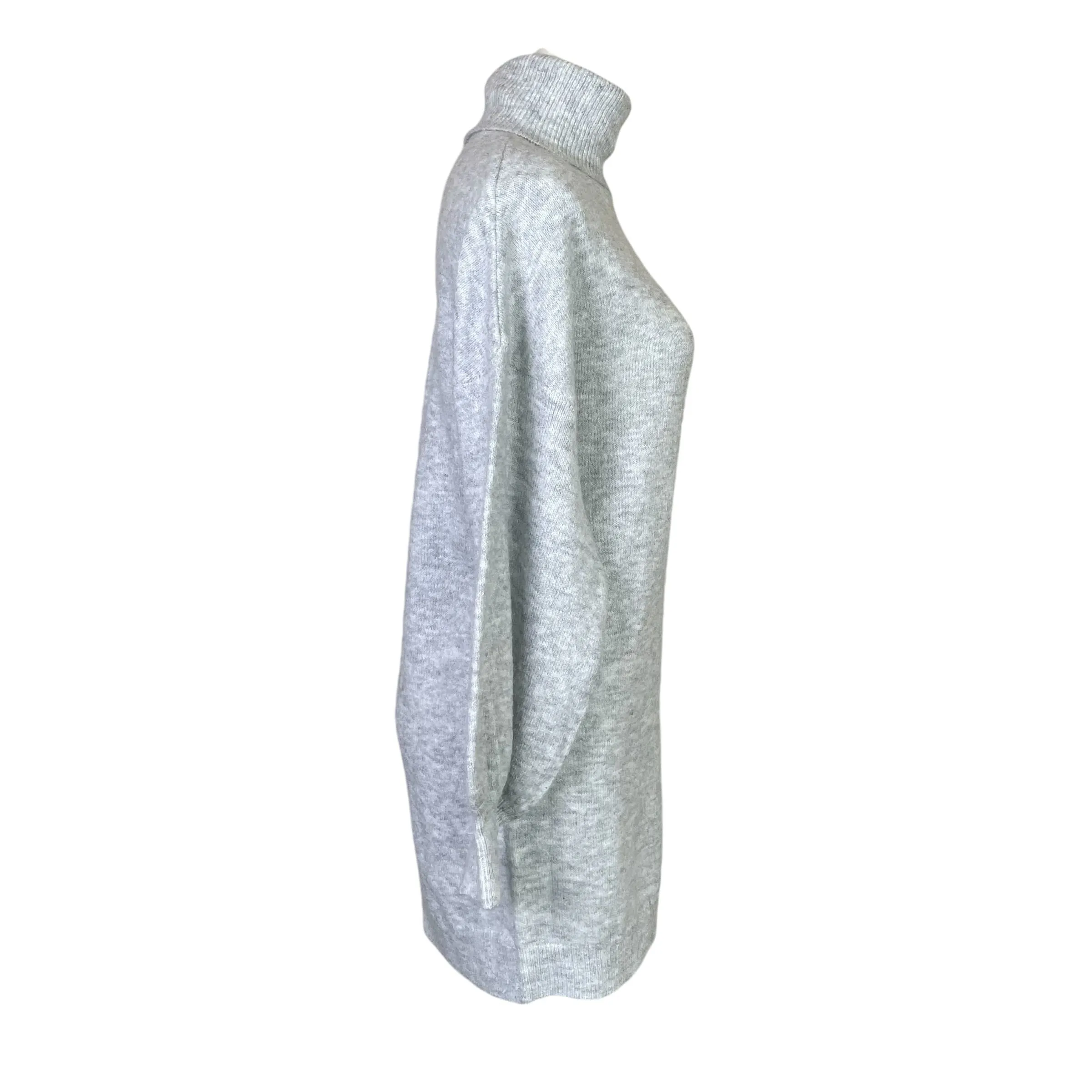 Pretty Little Thing | Women's Light Gray Turtleneck Tunic Sweater | Size: S