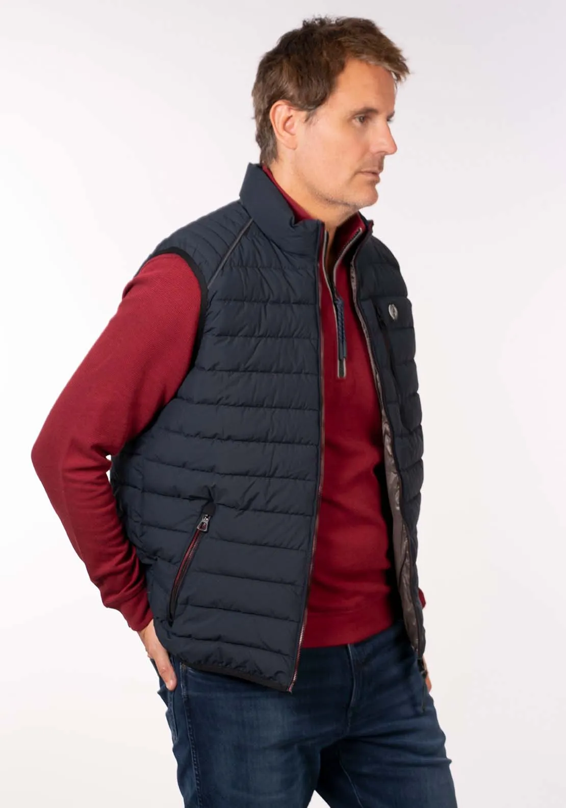Quilted Gilet - Blue