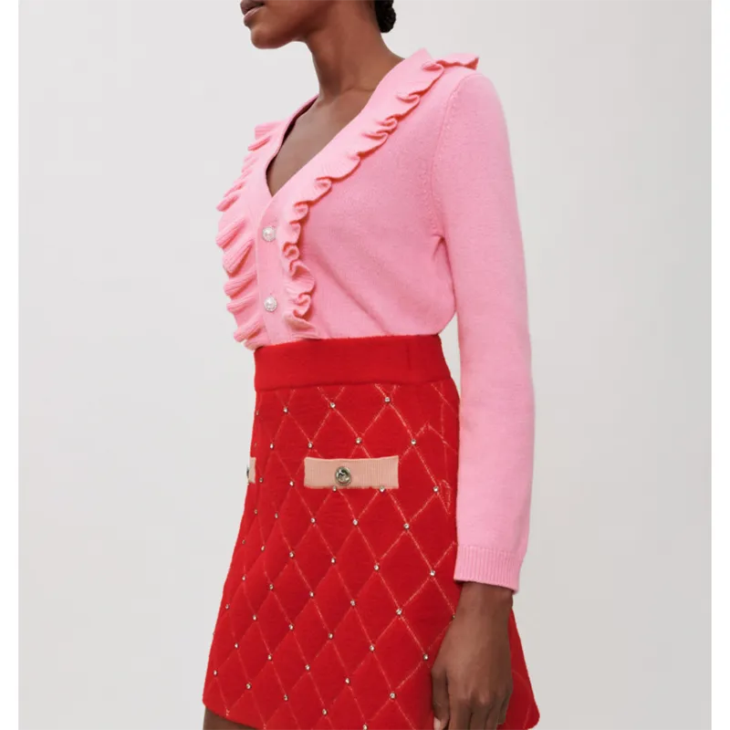 Red Argle Pocket Skirt