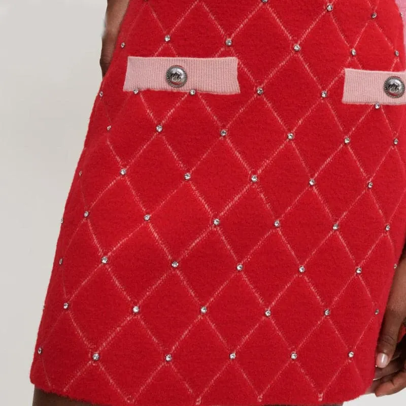 Red Argle Pocket Skirt
