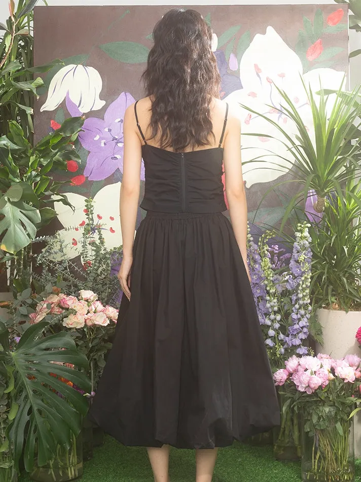 Retro Flower Girly Fluffily Long-Skirt