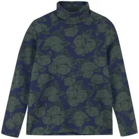 Roses Turtleneck in Navy by The Tiny Big Sister