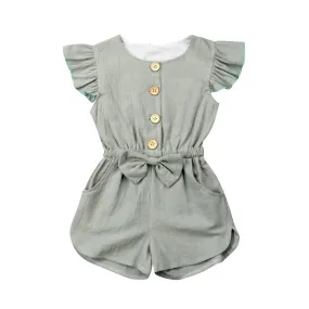 Ruffle Bow Toddler Romper