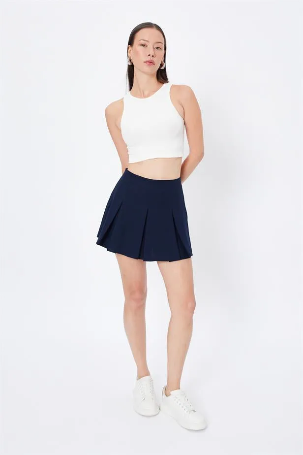 RYN Wholesale Pleated Skirt Navy Blue - Gravina in Puglia