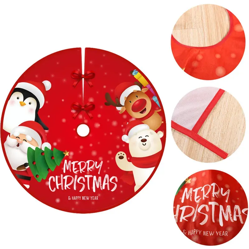 Santa Claus Printed Tree Skirt for Christmas Decor