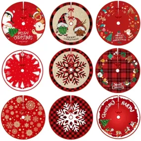 Santa Claus Printed Tree Skirt for Christmas Decor