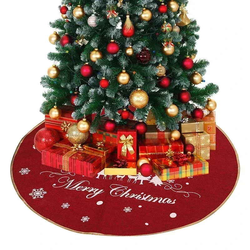Santa Claus Printed Tree Skirt for Christmas Decor