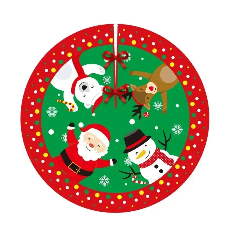 Santa Claus Printed Tree Skirt for Christmas Decor