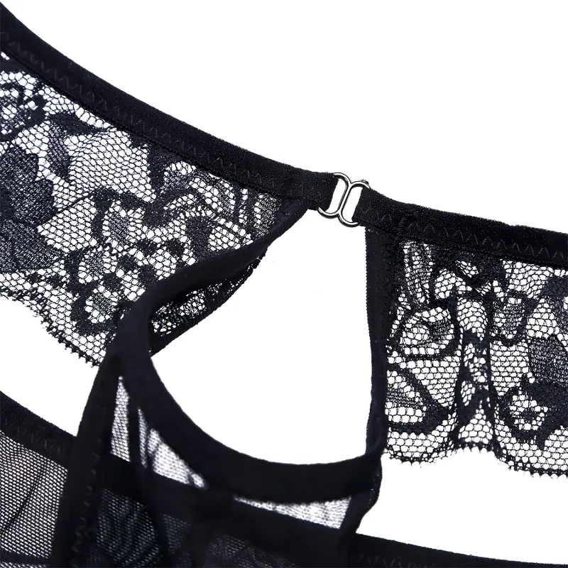 Sexy Men's Lace Transparent Underwear / See-Through Mesh Front Hole Lingerie Underpanties