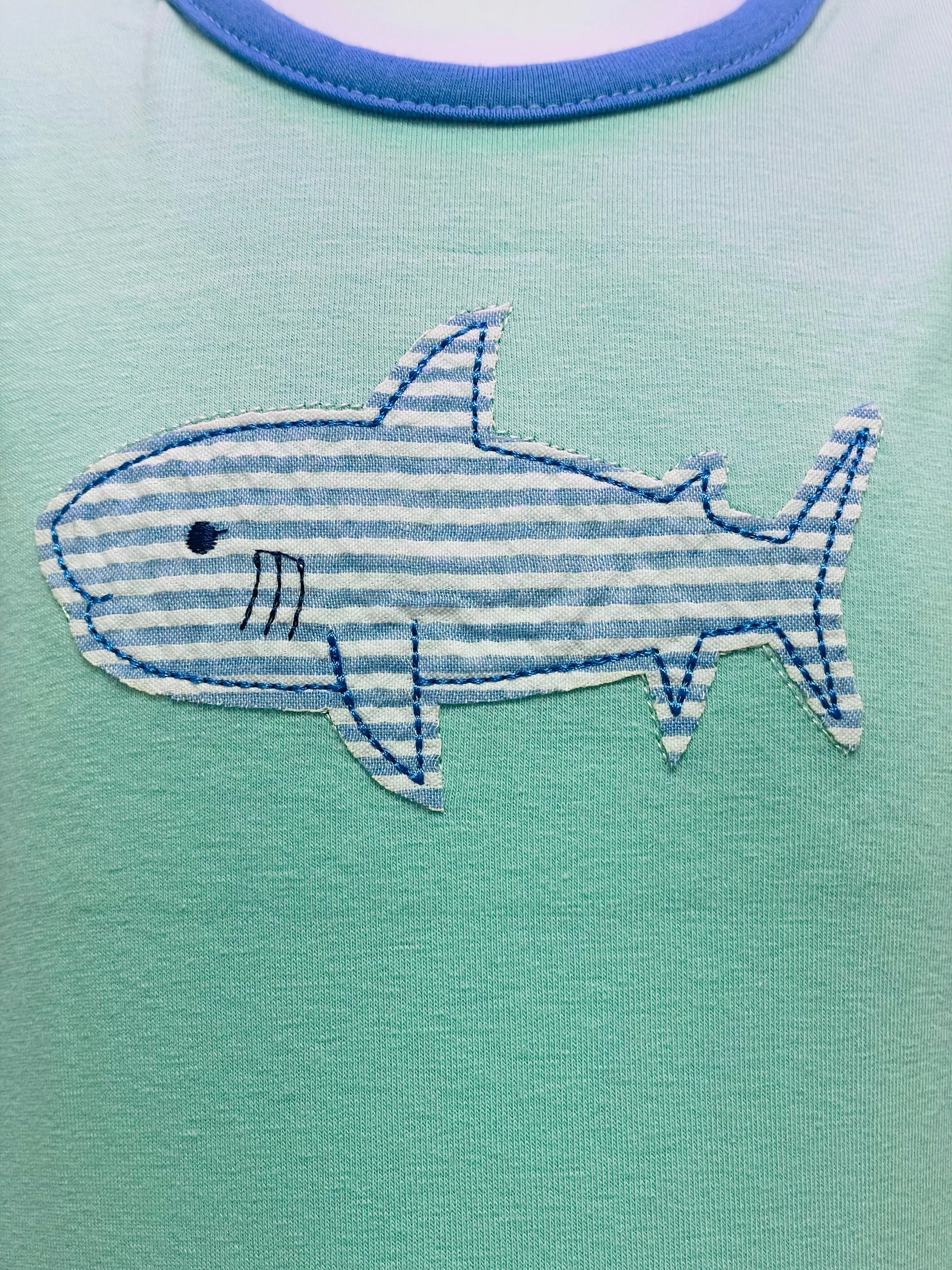 Shark Boys Appliqué Bubble