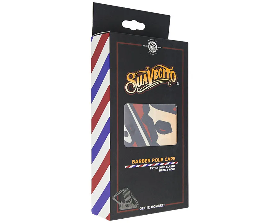 Suavecito Cape, "Barber Pole" Print Barber Cape