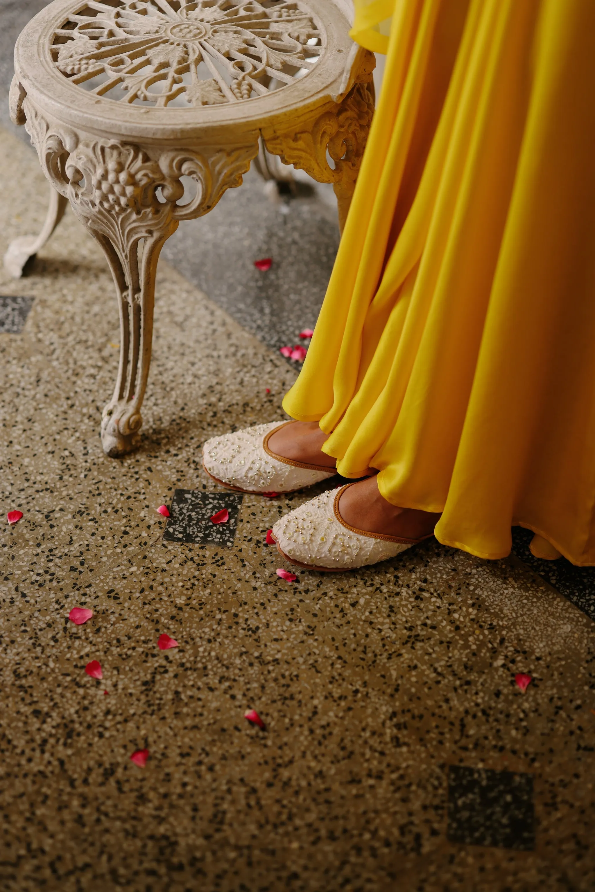 Sunshine Yellow Organza Embroidered Cape Set with Sharara