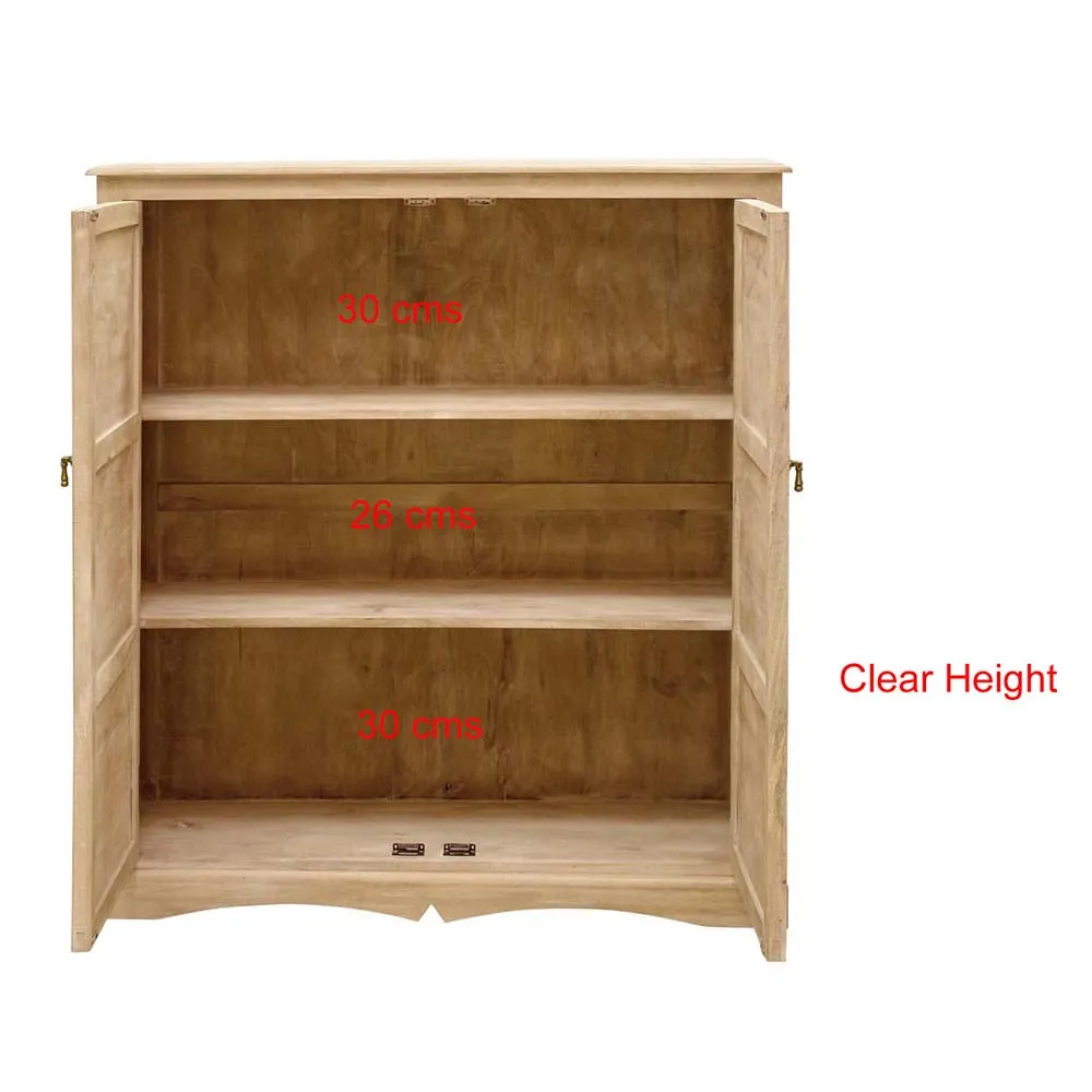 The Attic Jodhpur Carving Medium Wardrobe Natural