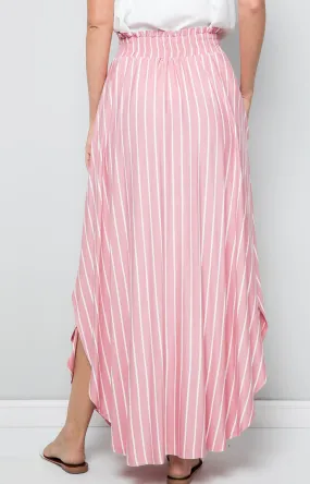 Vertical Stripe Jersey Skirt