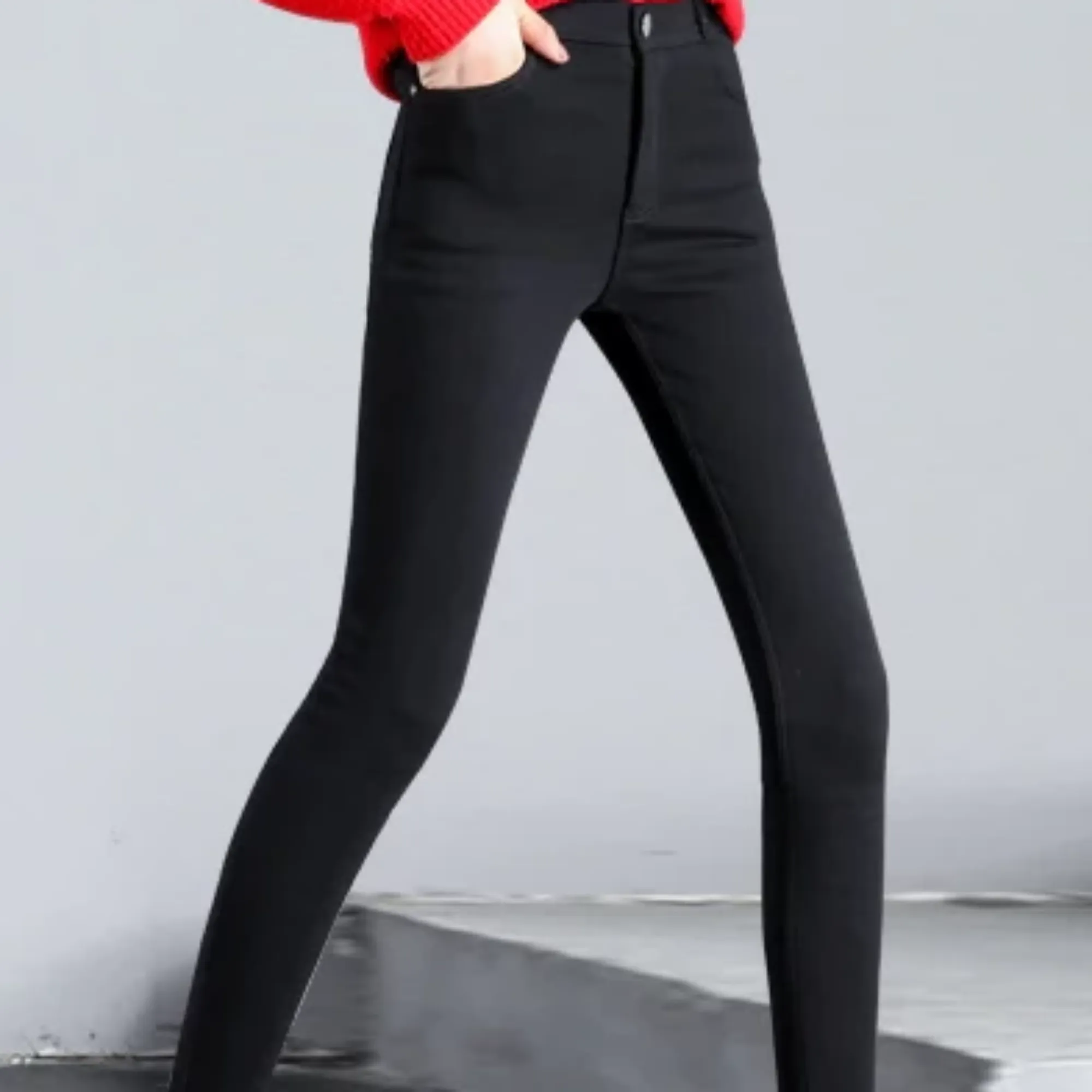 Women's Winter Casual High-Waist Skinny Warm Leggings