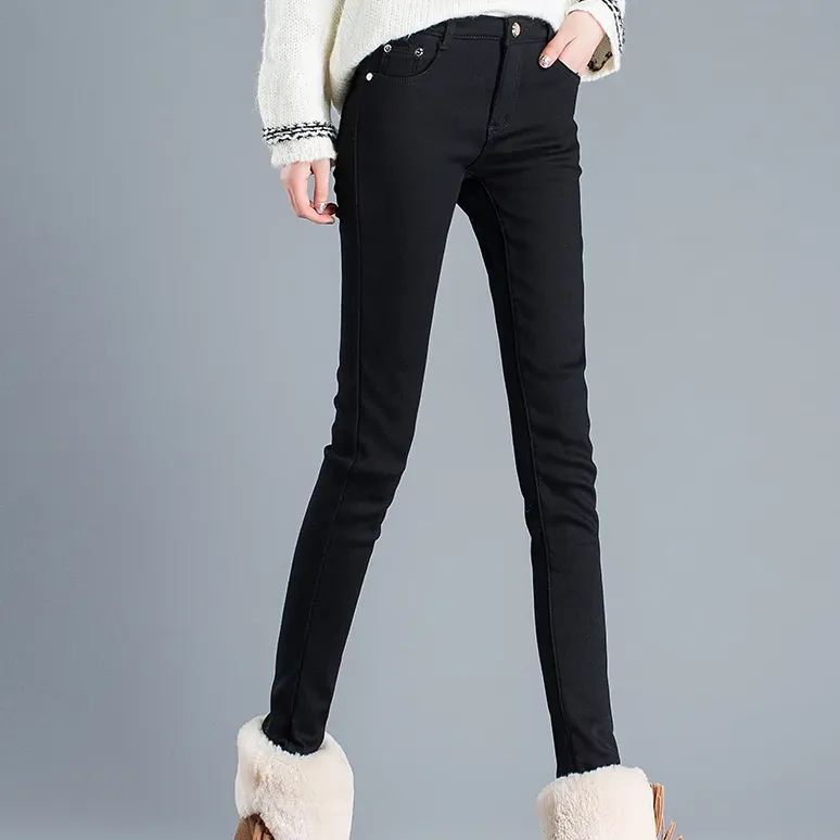 Women's Winter Casual High-Waist Skinny Warm Leggings