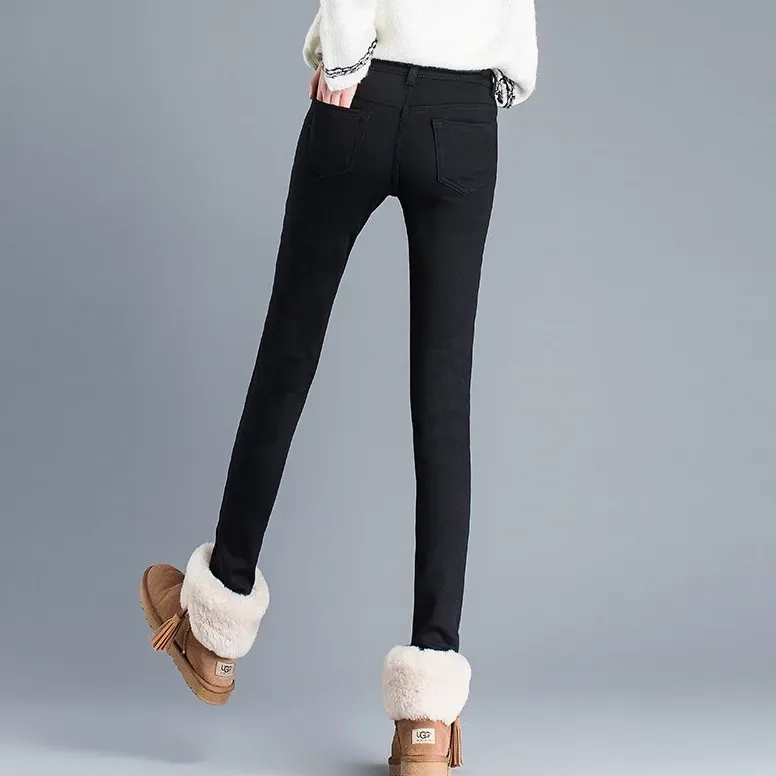Women's Winter Casual High-Waist Skinny Warm Leggings
