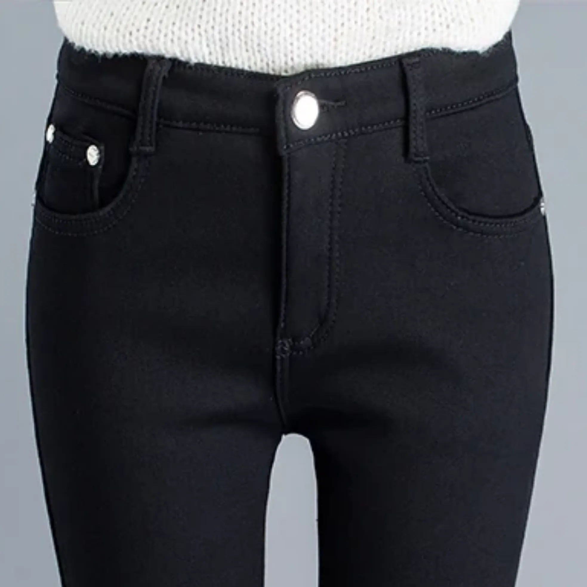 Women's Winter Casual High-Waist Skinny Warm Leggings