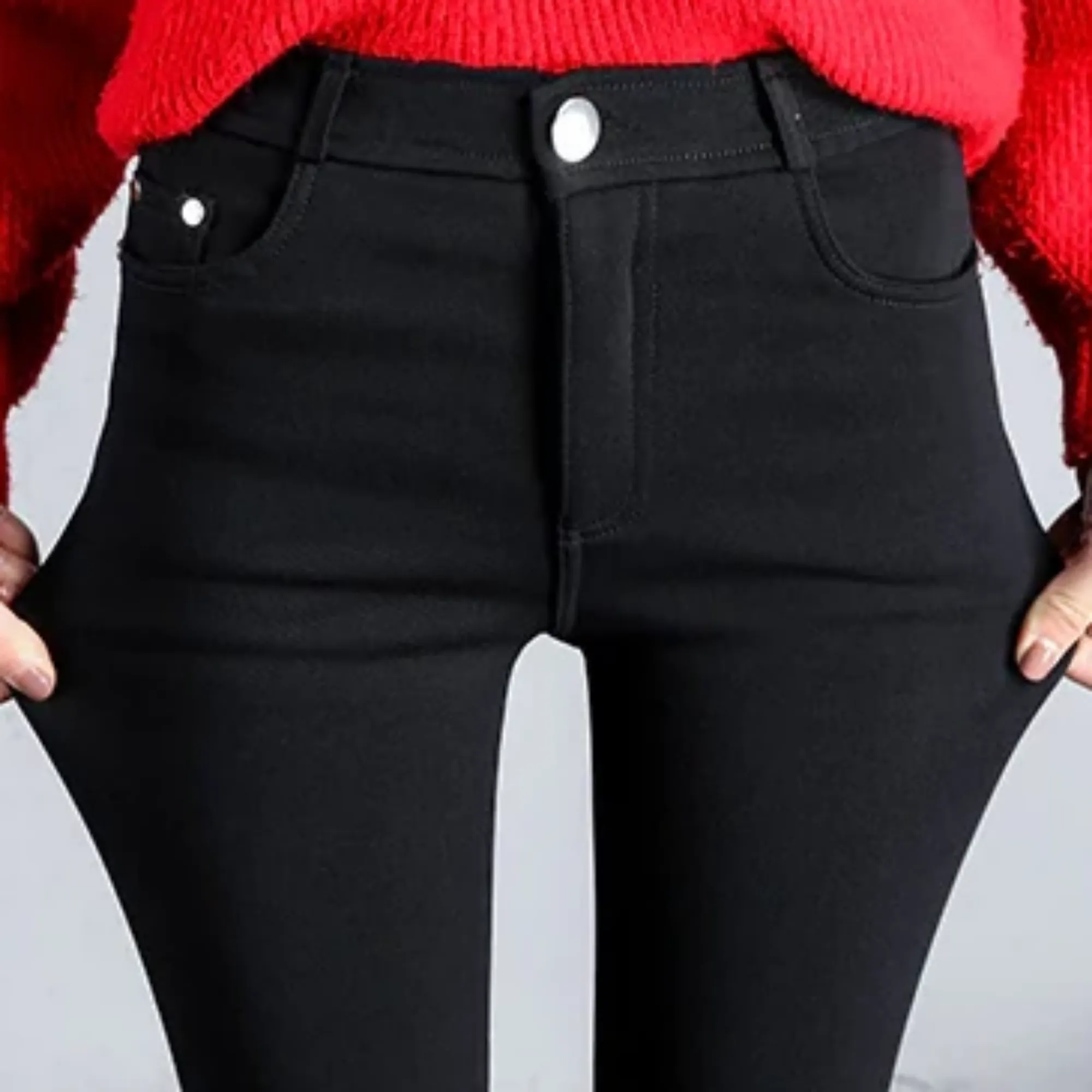 Women's Winter Casual High-Waist Skinny Warm Leggings
