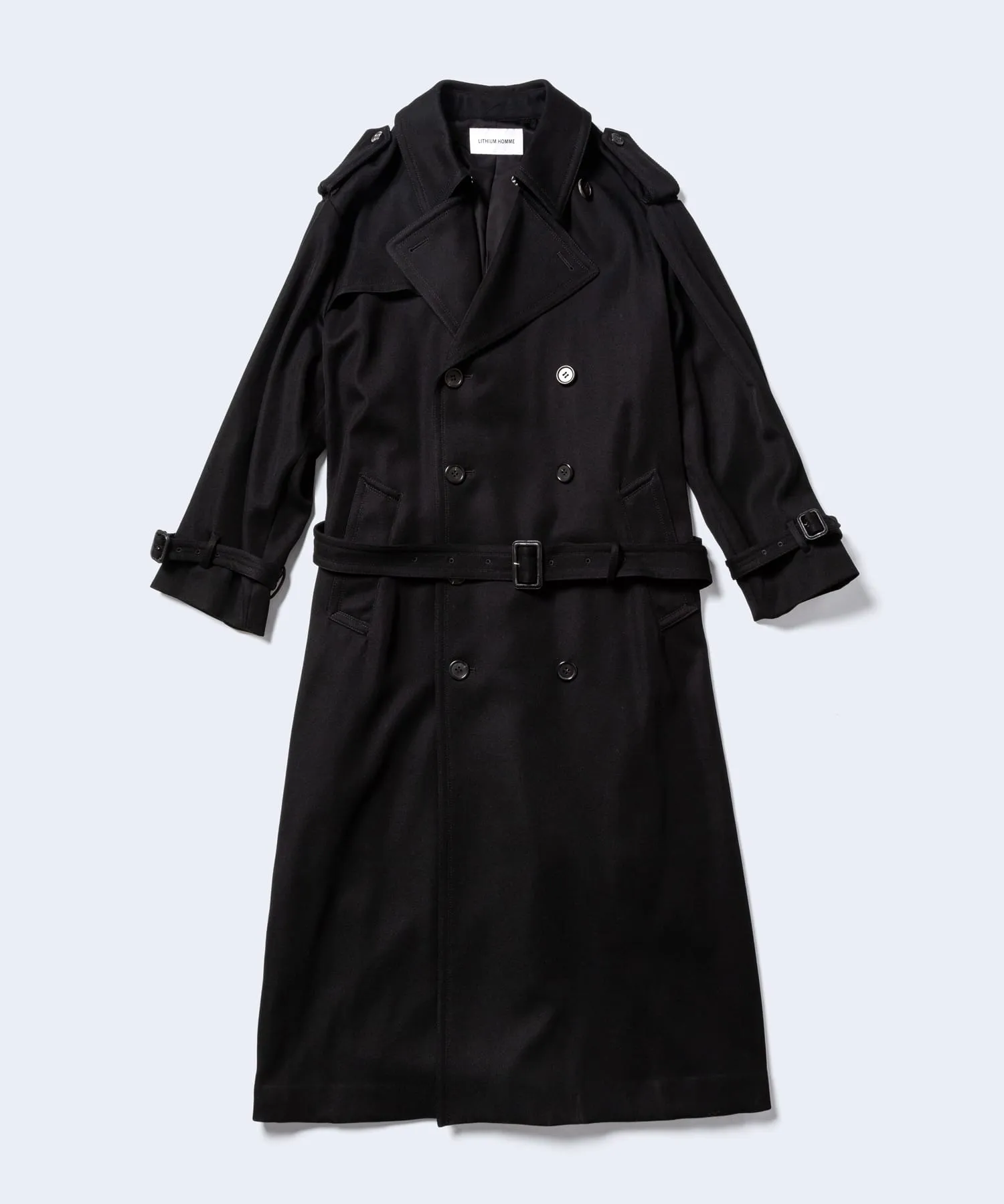WOOL GABARDINE OVERSIZED MAXI TRENCH COAT [2024A/W]