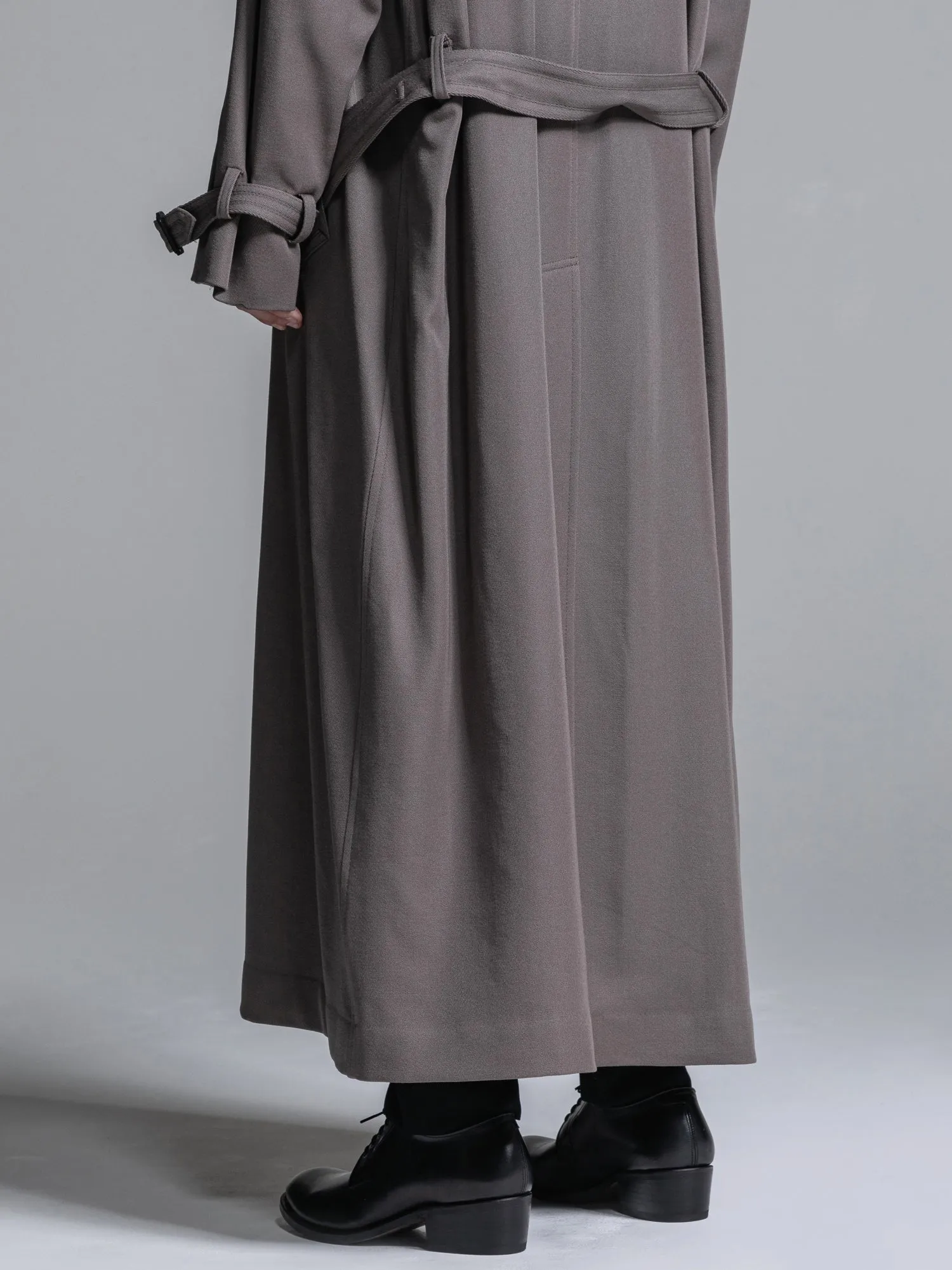 WOOL GABARDINE OVERSIZED MAXI TRENCH COAT [2024A/W]
