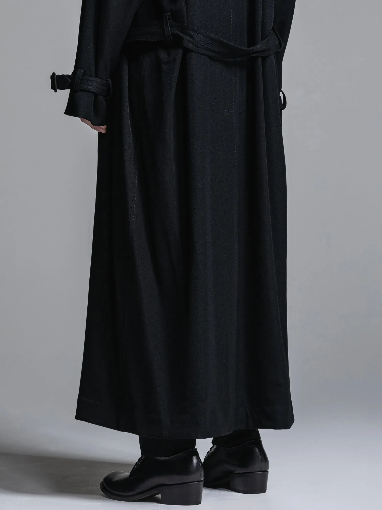 WOOL GABARDINE OVERSIZED MAXI TRENCH COAT [2024A/W]