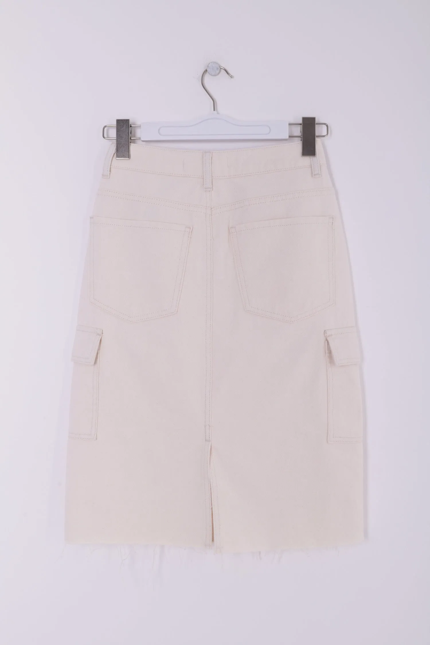XLJ Denim Skirt with Side Cargo Pockets - Iesi