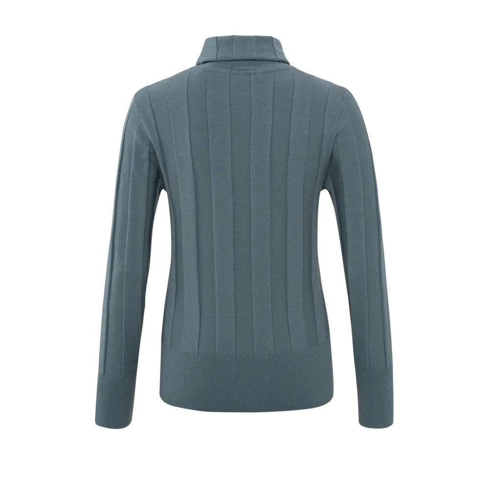 YAYA B.V / Damen-Sweat / Ribbed sweater with turtleneck